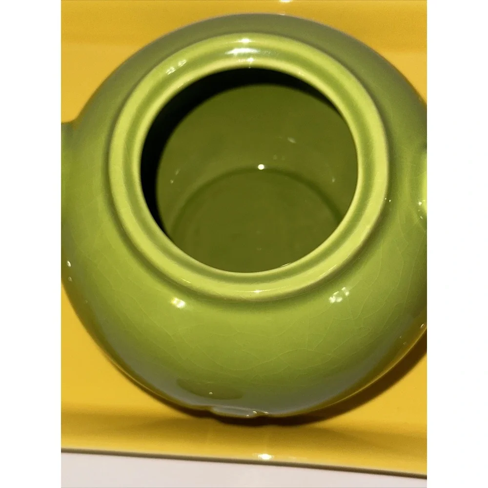 Tea Set Teapot‎ Two Mugs & Tray Green Pink Yellow Color Block 4pc Oprah Winfrey